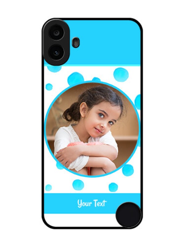 Custom Nothing CMF Phone 1 Custom Metal Phone Case - Blue Bubbles Pattern Design