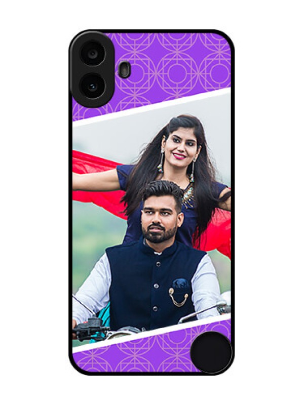 Custom Nothing CMF Phone 1 Custom Metal Phone Case - Violet Color Pattern Design