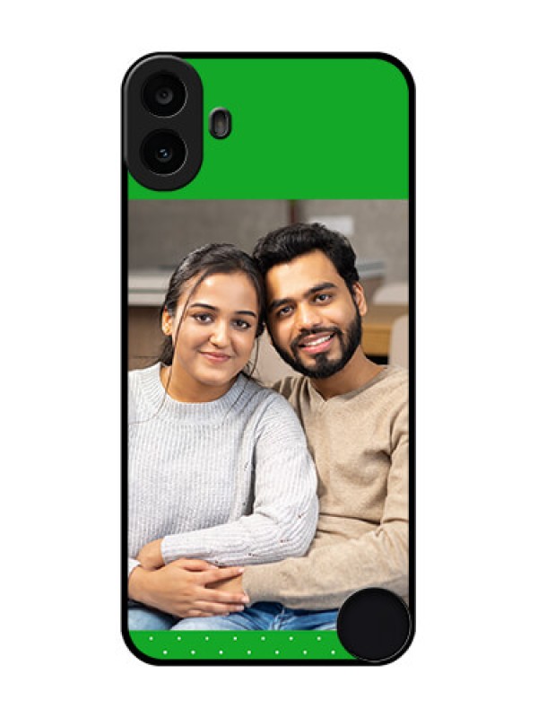 Custom Nothing CMF Phone 1 Custom Metal Phone Case - Green Pattern Design