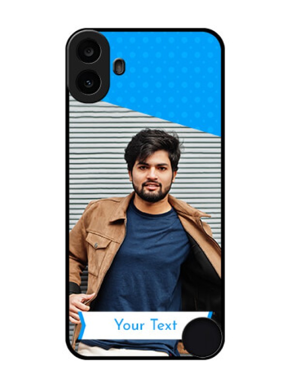 Custom Nothing CMF Phone 1 Custom Metal Phone Case - Simple Blue Color Design