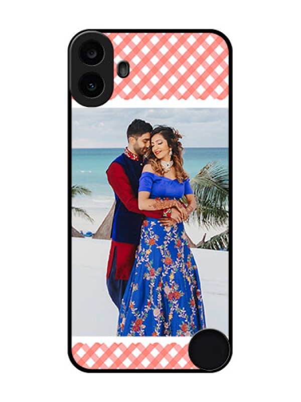 Custom Nothing CMF Phone 1 Custom Metal Phone Case - Pink Pattern Design