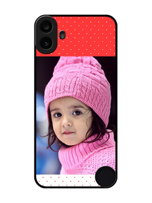 Custom Nothing CMF Phone 1 Custom Metal Phone Case - Red Pattern Design