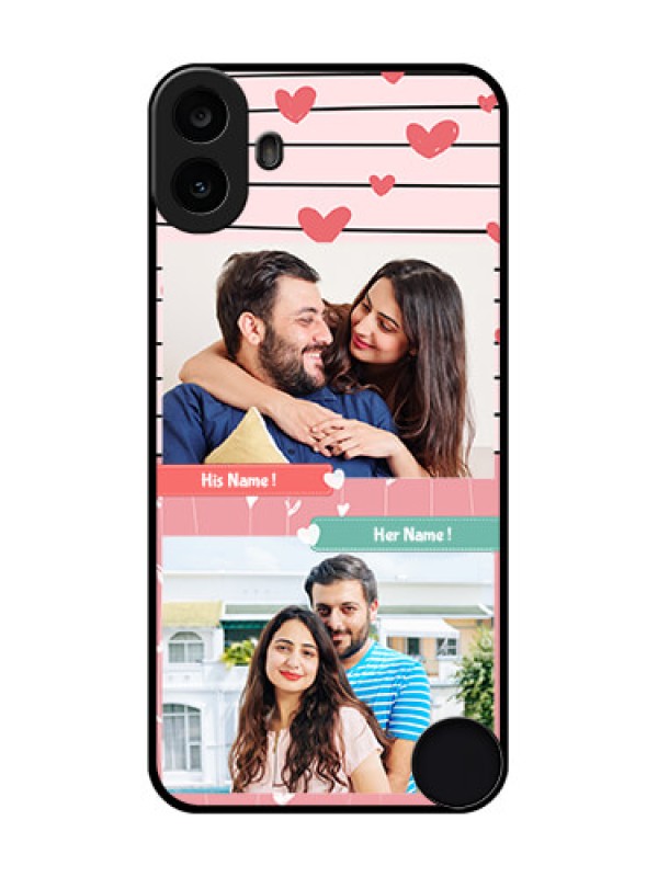 Custom Nothing CMF Phone 1 Custom Metal Phone Case - Photo With Heart Design