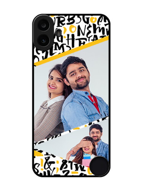 Custom Nothing CMF Phone 1 Custom Metal Phone Case - Letters Pattern Design