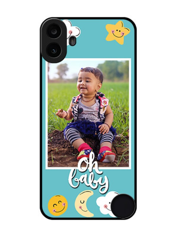 Custom Nothing CMF Phone 1 Custom Metal Phone Case - Smiley Kids Stars Design