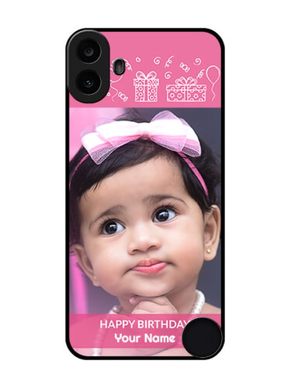 Custom Nothing CMF Phone 1 Custom Metal Phone Case - With Birthday Line Art Design