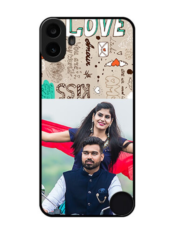 Custom Nothing CMF Phone 1 Custom Metal Phone Case - Love Doodle Pattern