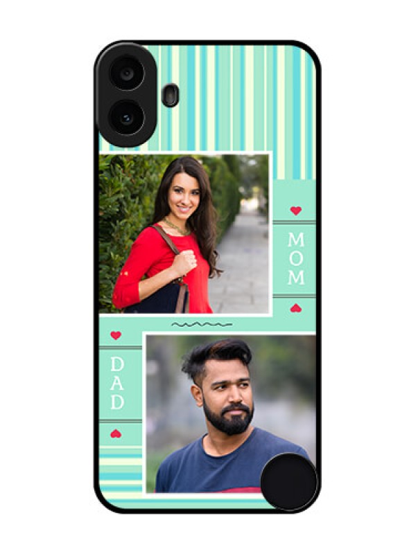 Custom Nothing CMF Phone 1 Custom Metal Phone Case - Mom and Dad Pic Design