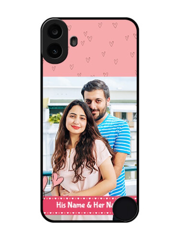 Custom Nothing CMF Phone 1 Custom Metal Phone Case - Love Design Peach Color