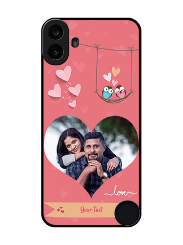 Custom Nothing CMF Phone 1 Custom Metal Phone Case - Peach Color Love Design