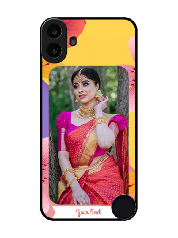 Custom Nothing CMF Phone 1 Custom Metal Phone Case - 3 Image With Vintage Floral Design