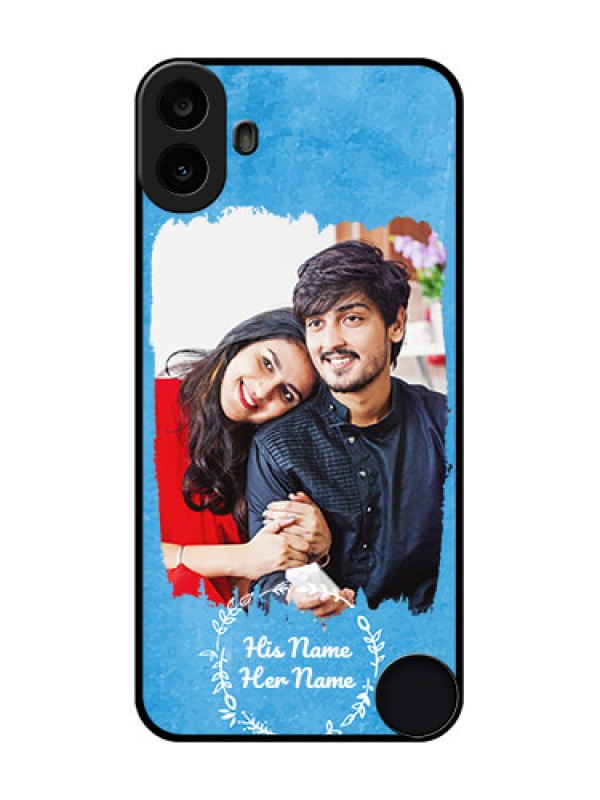 Custom Nothing CMF Phone 1 Custom Metal Phone Case - Blue Color Vintage Design