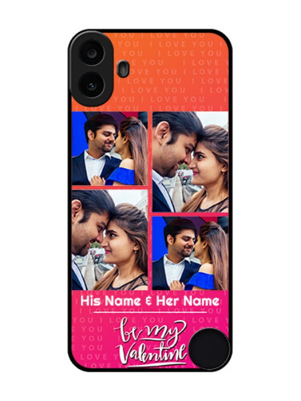 Custom Nothing CMF Phone 1 Custom Metal Phone Case - I Love You Pink Design