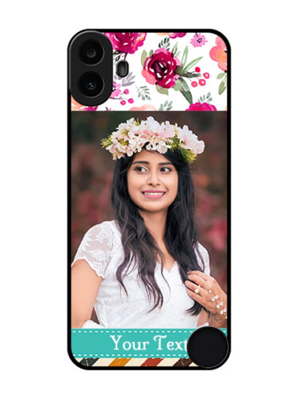 Custom Nothing CMF Phone 1 Custom Metal Phone Case - Water Colors Floral Design