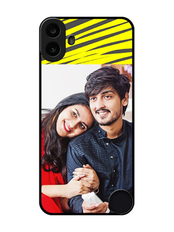 Custom Nothing CMF Phone 1 Custom Metal Phone Case - Yellow Abstract Design