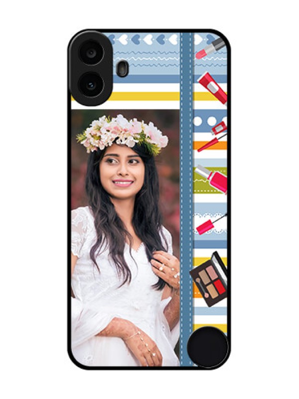 Custom Nothing CMF Phone 1 Custom Metal Phone Case - Makeup Icons Design