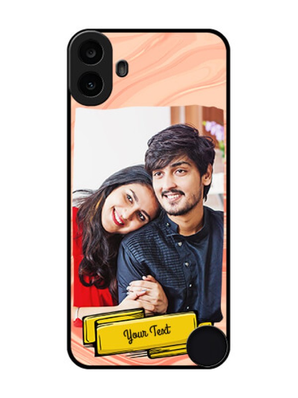 Custom Nothing CMF Phone 1 Custom Metal Phone Case - Marble Texture Design