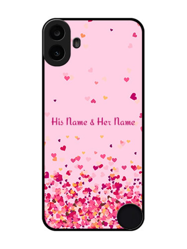 Custom Nothing CMF Phone 1 Custom Metal Phone Case - Floating Hearts Design