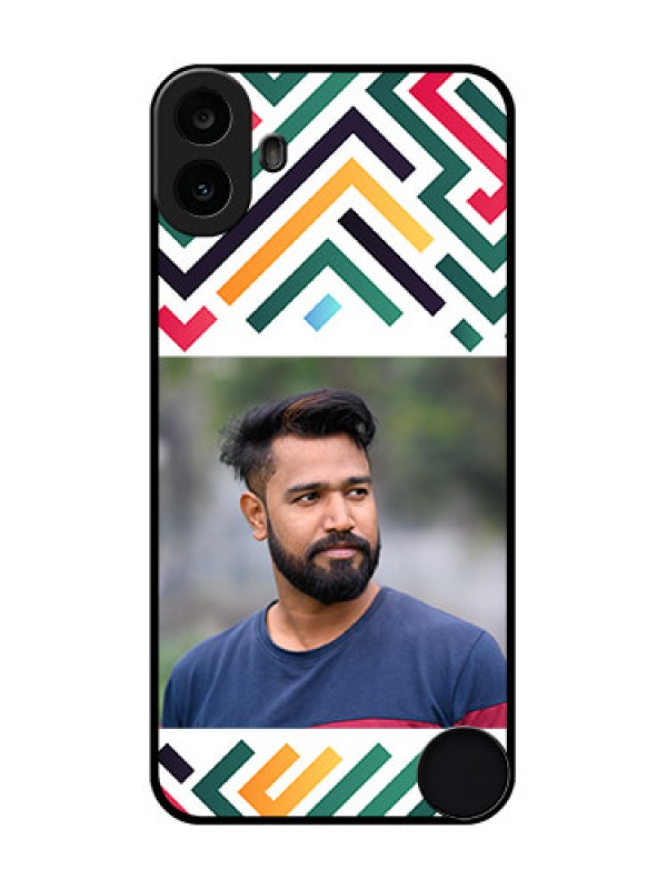 Custom Nothing CMF Phone 1 Custom Metal Phone Case - Colorful Maze Pattern Design