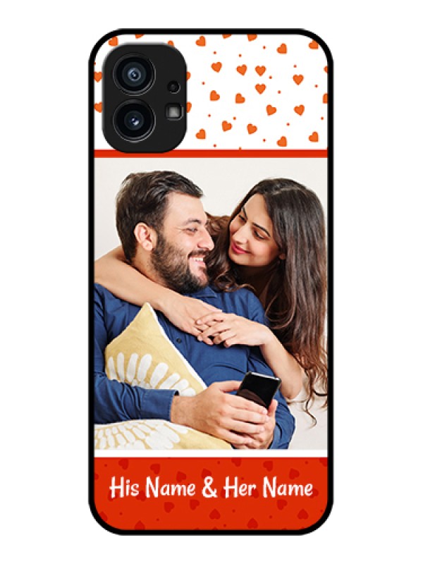 Custom Nothing Phone 1 Custom Metal Phone Case - Orange Love Symbol Design