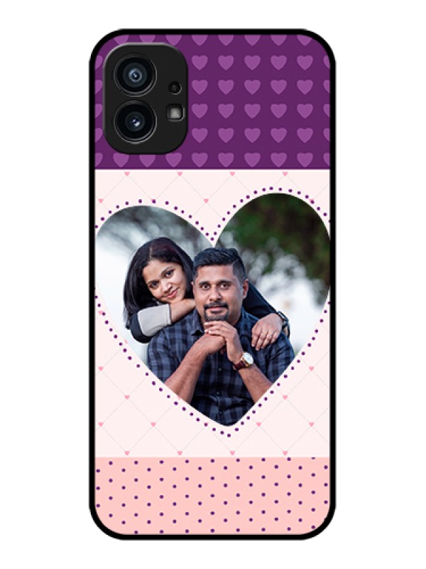 Custom Nothing Phone 1 Custom Metal Phone Case - Violet Love Dots Design