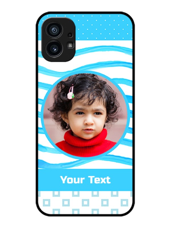 Custom Nothing Phone 1 Custom Metal Phone Case - Simple Blue Case Design