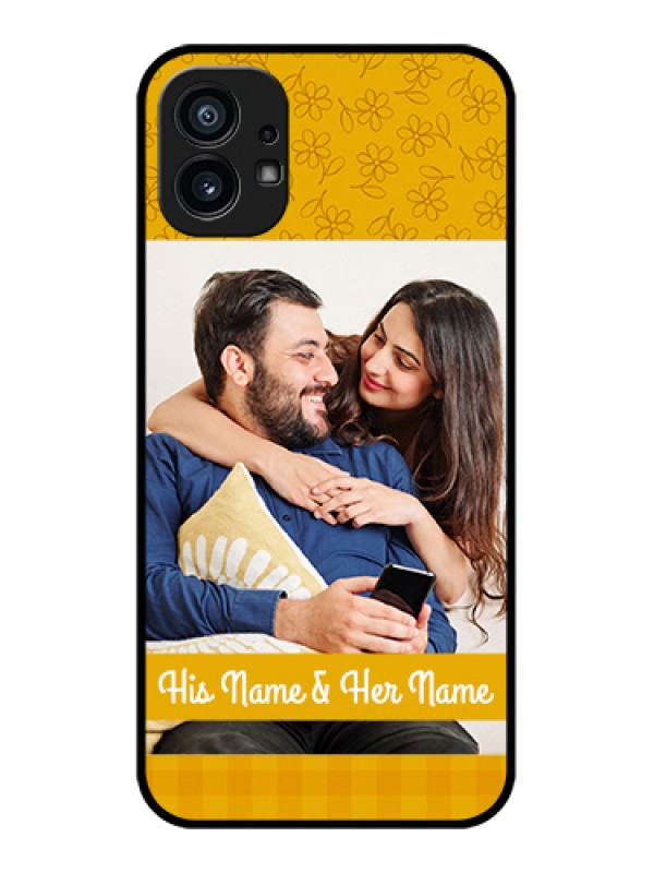 Custom Nothing Phone 1 Custom Metal Phone Case - Yellow Floral Design
