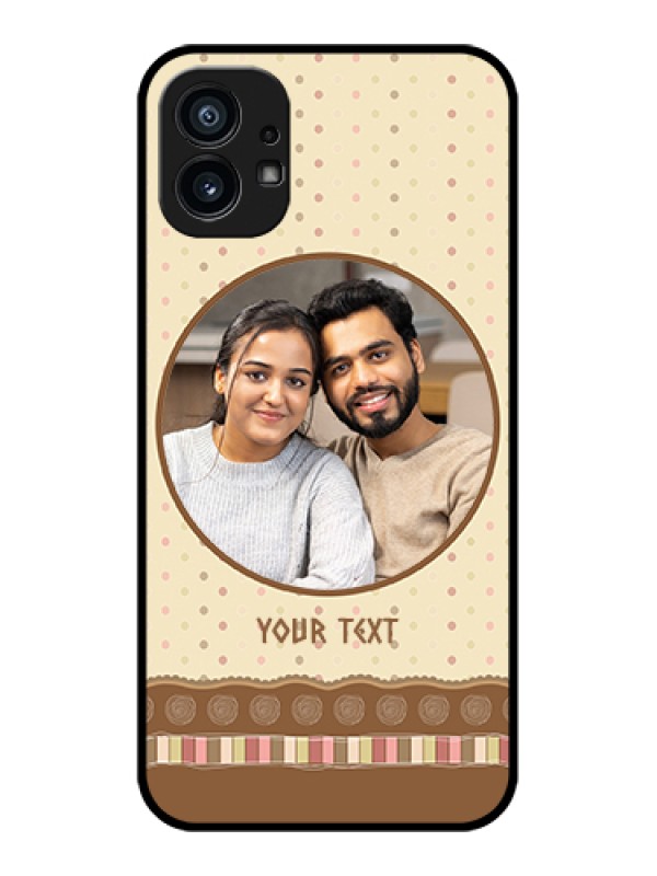 Custom Nothing Phone 1 Custom Metal Phone Case - Brown Dotted Mobile Case Design