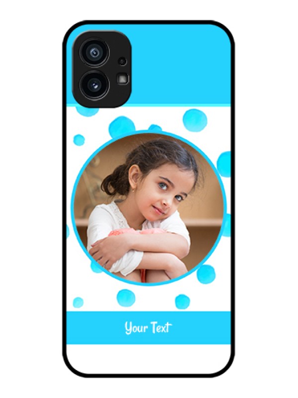 Custom Nothing Phone 1 Custom Metal Phone Case - Blue Bubbles Pattern Design