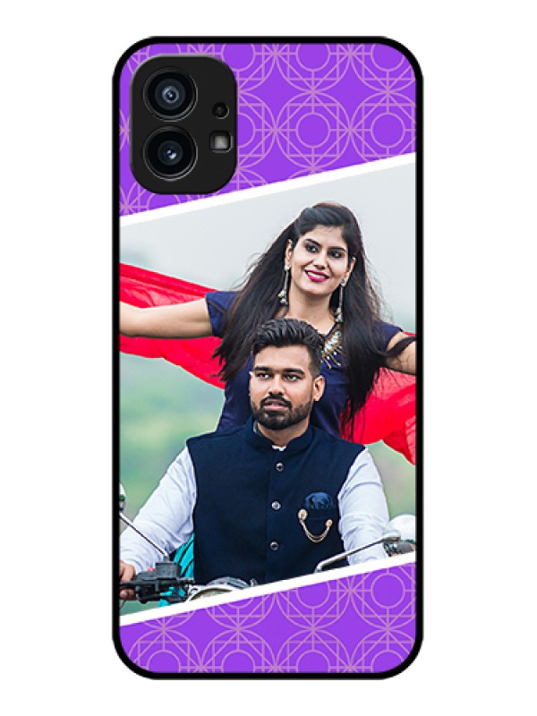 Custom Nothing Phone 1 Custom Metal Phone Case - Violet Color Pattern Design