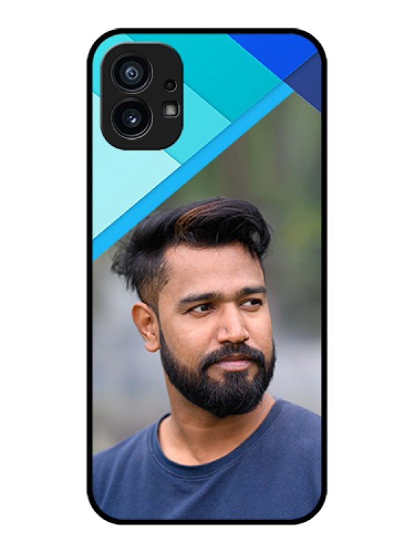 Custom Nothing Phone 1 Custom Metal Phone Case - Blue Pattern Design