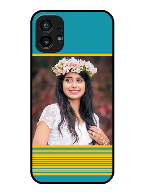 Custom Nothing Phone 1 Custom Metal Phone Case - Yellow and Blue Design