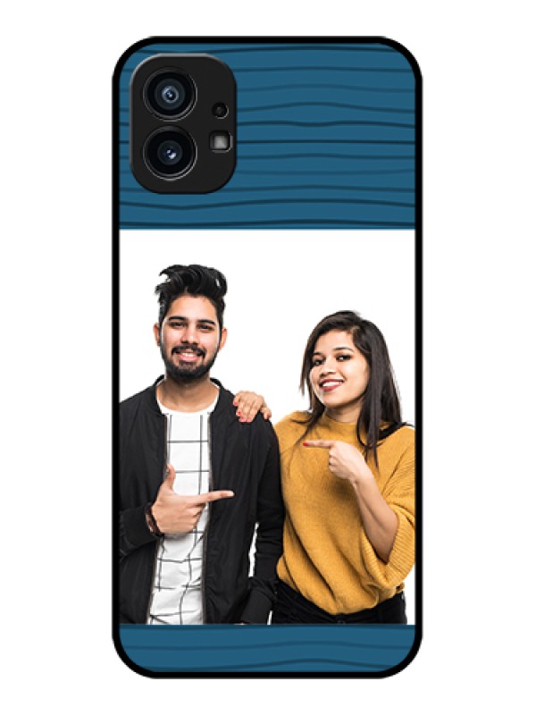 Custom Nothing Phone 1 Custom Metal Phone Case - Blue Pattern Cover Design