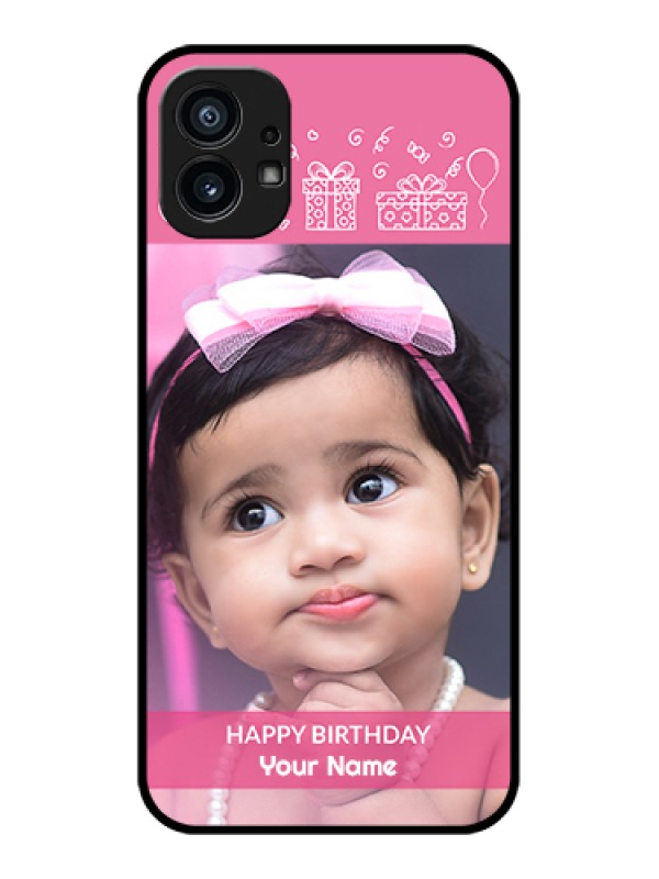 Custom Nothing Phone 1 Custom Metal Phone Case - With Birthday Line Art Design