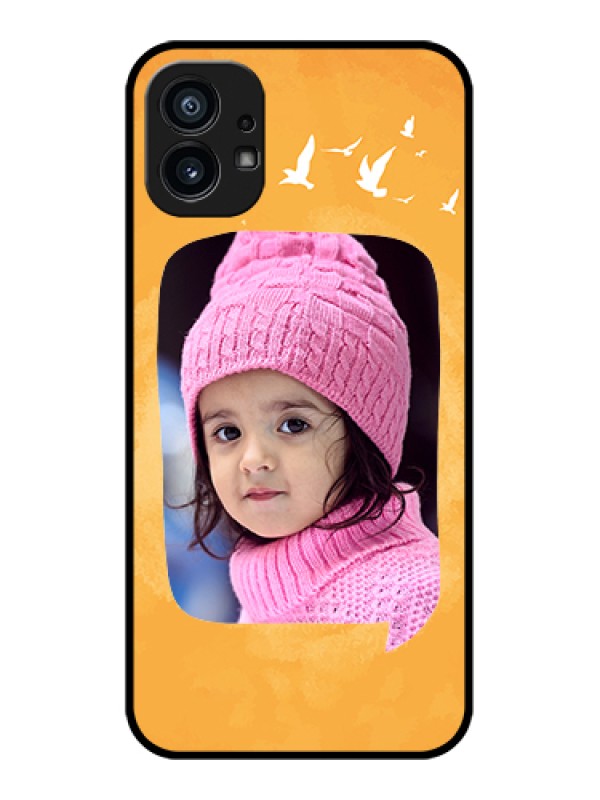 Custom Nothing Phone 1 Custom Metal Phone Case - Water Color Design With Bird Icons