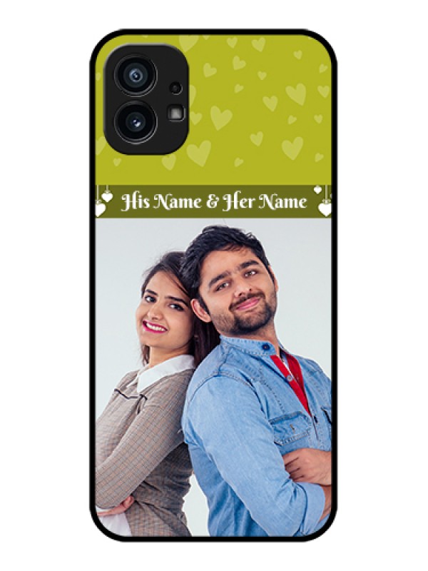 Custom Nothing Phone 1 Custom Metal Phone Case - You and Me Heart Design