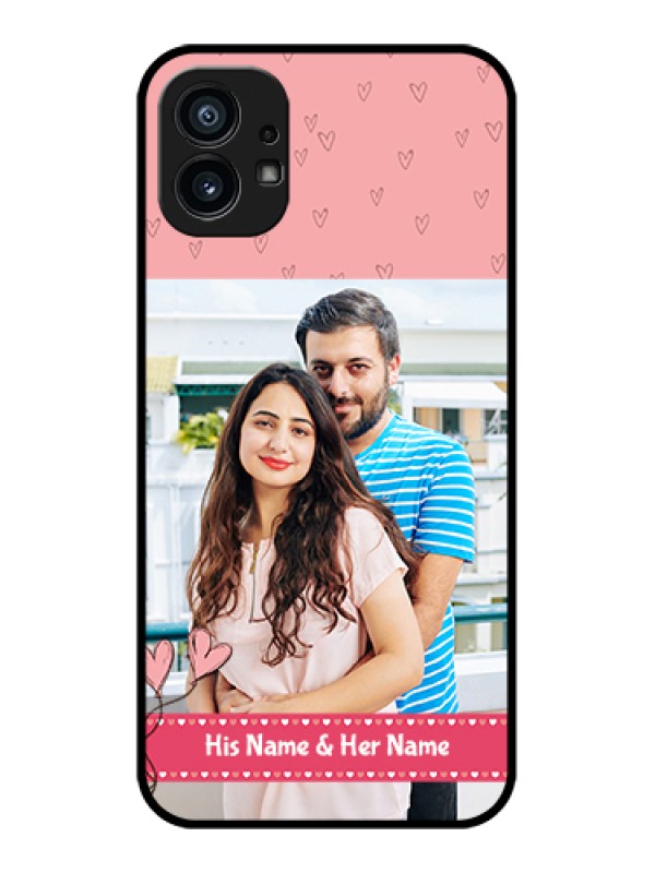 Custom Nothing Phone 1 Custom Metal Phone Case - Love Design Peach Color