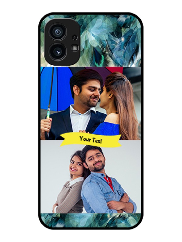 Custom Nothing Phone 1 Custom Metal Phone Case - Image With Boho Peacock Feather Design