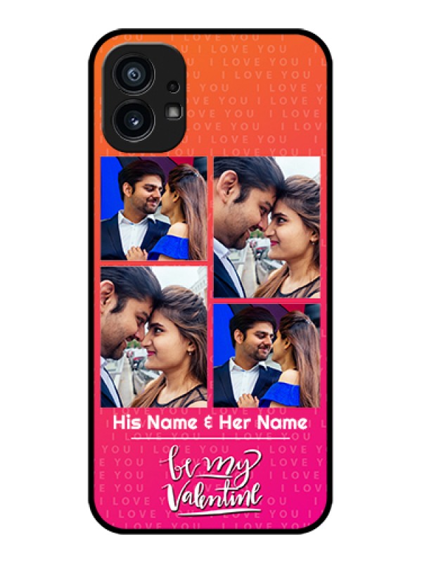Custom Nothing Phone 1 Custom Metal Phone Case - I Love You Pink Design
