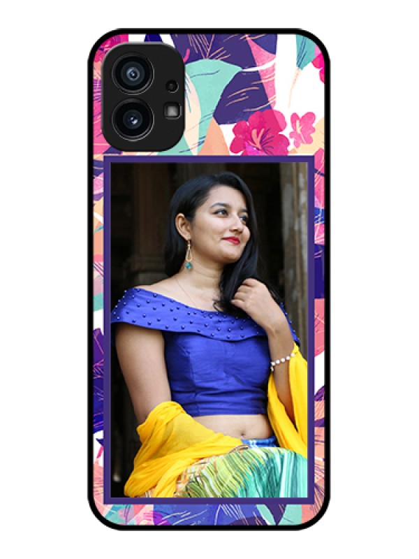 Custom Nothing Phone 1 Custom Metal Phone Case - Abstract Floral Design