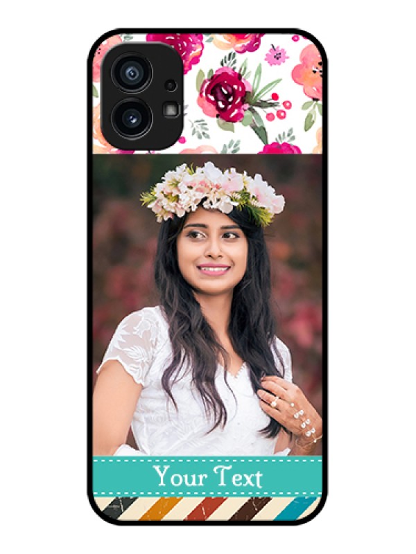 Custom Nothing Phone 1 Custom Metal Phone Case - Water Colors Floral Design