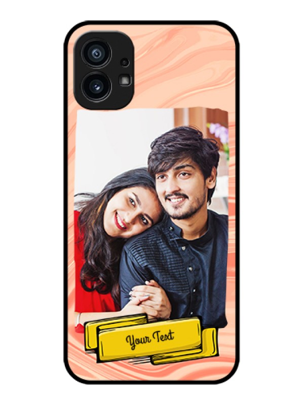 Custom Nothing Phone 1 Custom Metal Phone Case - Marble Texture Design