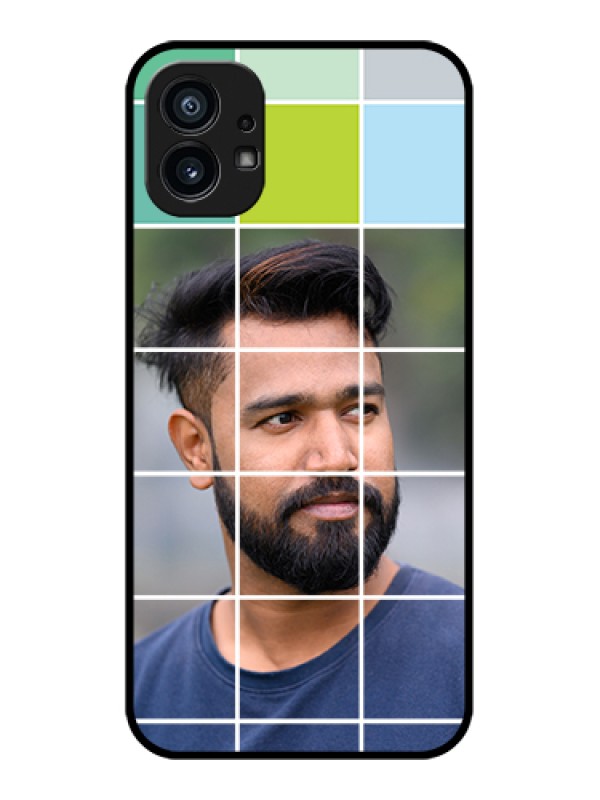 Custom Nothing Phone 1 Custom Metal Phone Case - With White Box Pattern