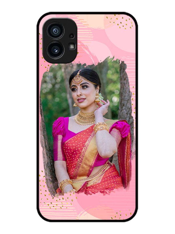 Custom Nothing Phone 1 Custom Metal Phone Case - Gold Glitter Splash Design