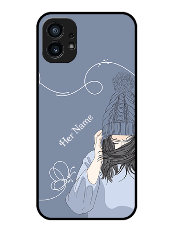 Custom Nothing Phone 1 Custom Metal Phone Case - Girl In Winter Outfit Design