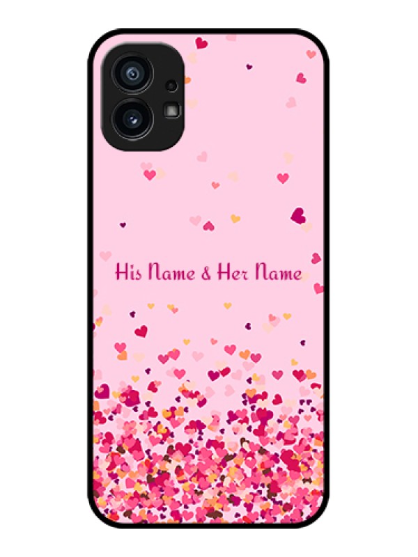 Custom Nothing Phone 1 Custom Metal Phone Case - Floating Hearts Design