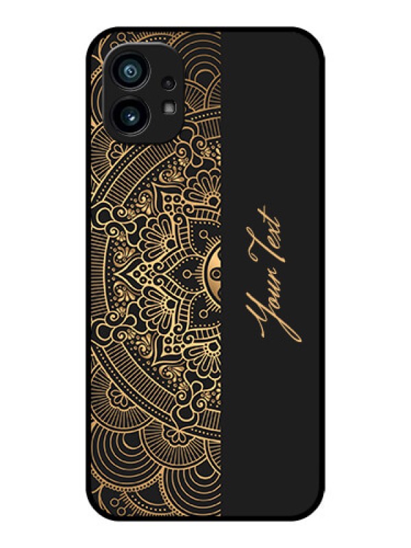 Custom Nothing Phone 1 Custom Metal Phone Case - Mandala Art With Custom Text Design