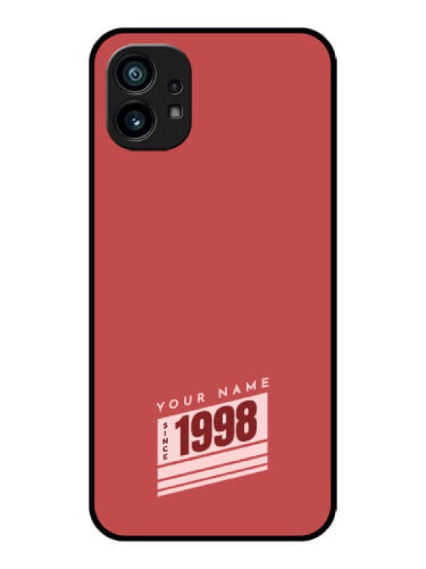 Custom Nothing Phone 1 Custom Metal Phone Case - Red Custom Year Of Birth Design