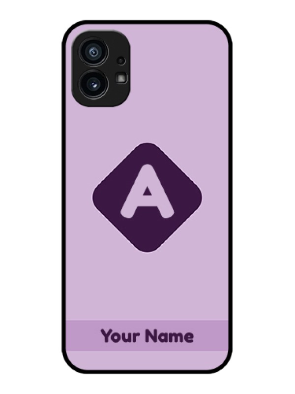 Custom Nothing Phone 1 Custom Metal Phone Case - Custom Letter In Curved Badge Design