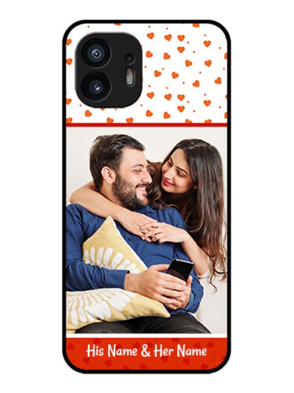 Custom Nothing Phone 2 Custom Metal Phone Case - Orange Love Symbol Design